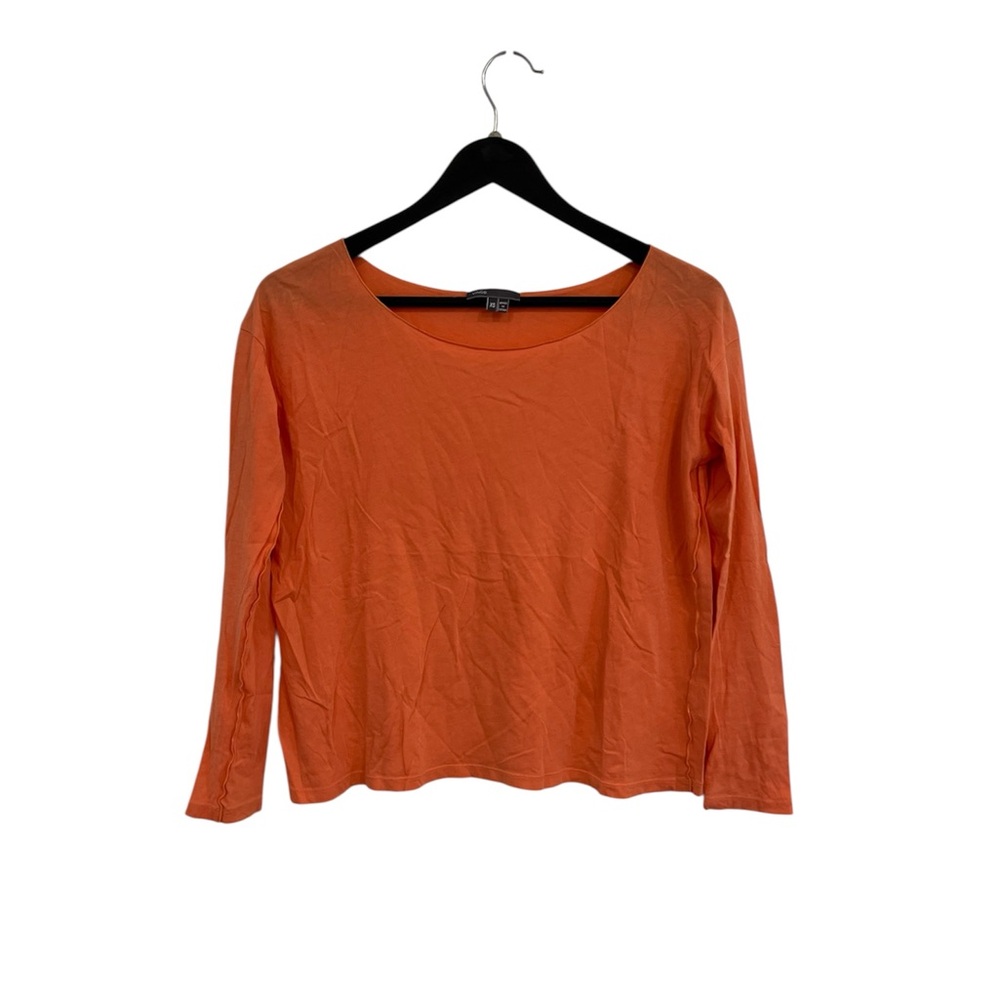 Vince Women's Orange Long Sleeve Blouse crop XS